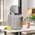 thumbnail image 2 of Costway Ice Maker Machine Countertop Automatic Ice Maker 27 LBS/24 Hrs w/ Scoop & Basket Sliver, 2 of 9