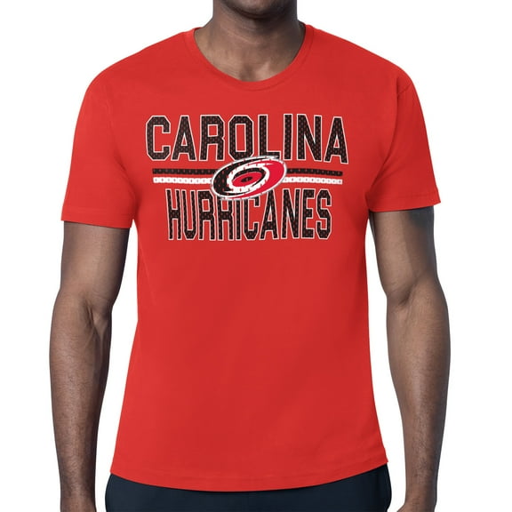 Men's Starter Red Carolina Hurricanes Mesh Look Team Name T-Shirt