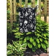 thumbnail image 2 of KDAGR Abstract White Punk Skull Mohawk Hair and Symbol Anarchy Garden Flag Decorative Flag House Banner 28x40 inch, 2 of 2