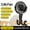 Black, variant on JELLOO Mini Portable Stroller Fan, Battery Operated Small Clip on, Detachable 3 Speed Rechargeable, Better Cooling for Car Seat Crib Treadmill Travel