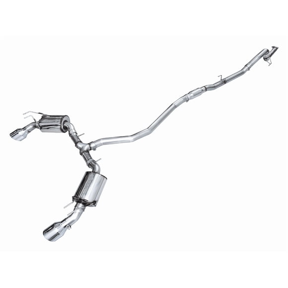 AWE Tuning Exhaust System Kit 3015-32331 Touring Edition Cat-Back System; Stainless Steel; With Muffler; Single Exhaust With Dual Outlet; Rear Exit; Chrome Silver Tips