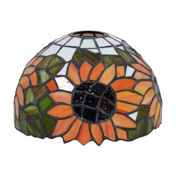 KAYYELAMP Colored Glass Sunflower Pattern Handmade Lampshade For Wall Sconce Pendant Light Hanging Ceiling Lamp Replacement Shade Vintage Style