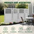 thumbnail image 5 of Devoko Fence Privacy Screen,4 Panels Outdoor Screen Enclosure for Patio & Yard, Resin Fence Panels Ideal for Hiding Air Conditioner and Trash Can, Gray, 5 of 7