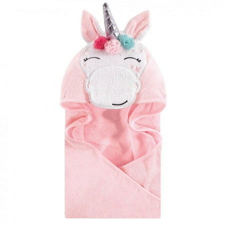 UPC: 0660168571356 | Hudson Baby Infant Girl Cotton Animal Face Hooded Towel Whimsical Unicorn One Size