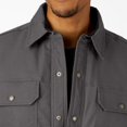 thumbnail image 5 of Dickies Men's Water Repellent Fleece-Lined Duck Shirt Jacket, Slate Gray, X-Large, 5 of 5