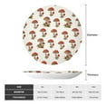 thumbnail image 2 of Yiaed Red Mushrooms Print Bone China Decorative Plate Ceramic Dinner Plates Art Crafts with Display Stand-10in, 2 of 6