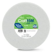 FloraCraft CraftFM Crafting Foam Disc 1 inch x 9.8 inch White