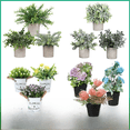 thumbnail image 1 of Combinación de plantas de simulación, maceta de pulpa artificial de escritorio, decoración del hogar, maceta de simulación, 1 of 4
