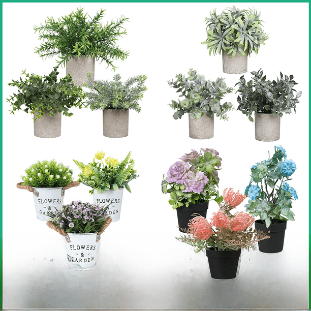 4 piezas de macetas de pulpa de simulación para habitación, macetas de plantas suculentas de imitación para interiores, plantas artificiales para el hogar, decoración de escritorio, macetas de boj
