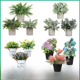 thumbnail image 1 of 4 piezas de macetas de pulpa de simulación para habitación, macetas de plantas suculentas de imitación para interiores, plantas artificiales para el hogar, decoración de escritorio, macetas de boj, 1 of 4