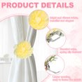 thumbnail image 3 of Clip de Cortina de Flores Uxcell 2PCS, Sujetadores Decorativos para Ventanas, Hebillas Decorativas para Cortinas de Ventana para Decoración de Dormitorio y Oficina, Amarillo, 3 of 6