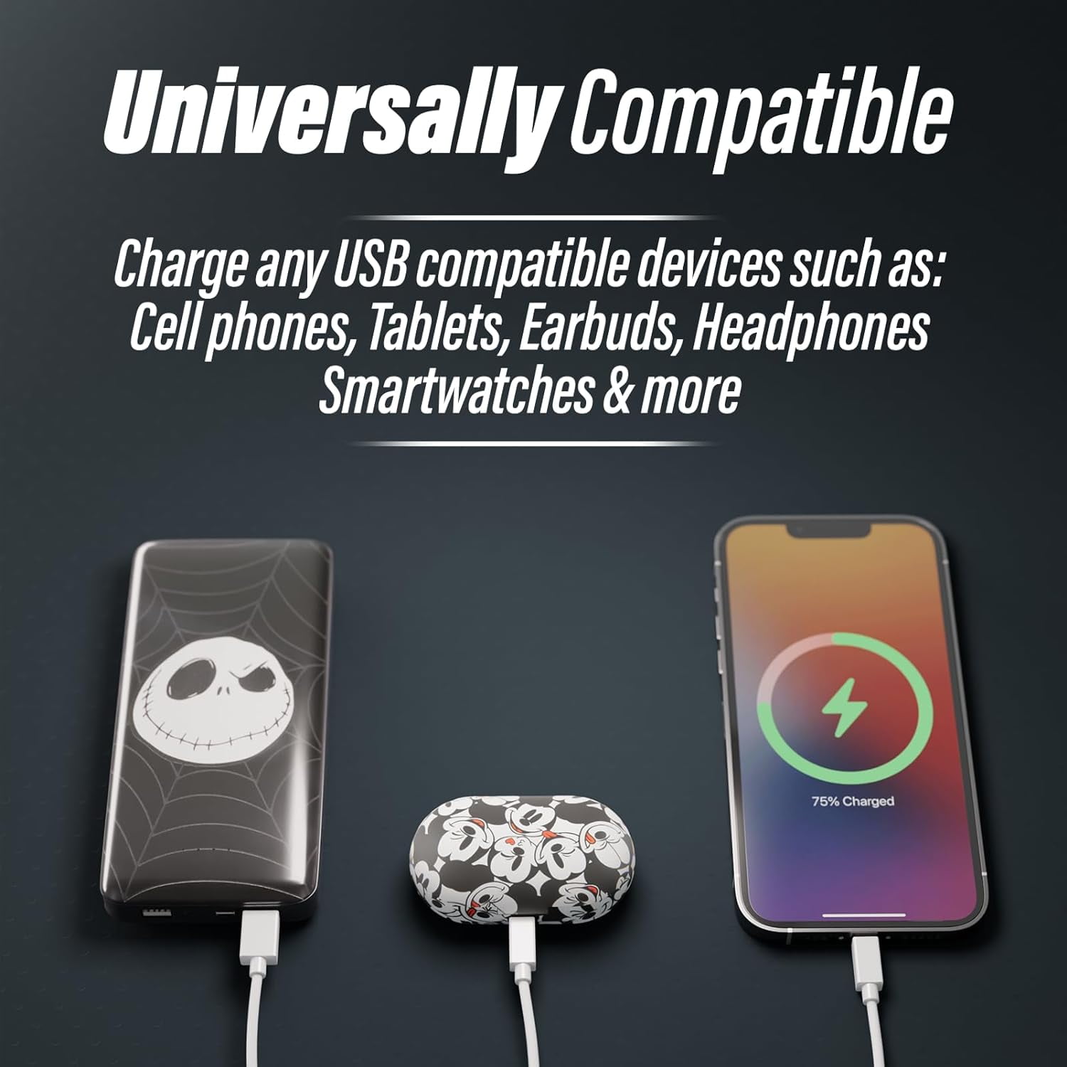 IJOY Disney Jack Skellington Power Bank, 10000mAh, Universal Phone