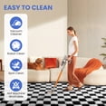 thumbnail image 4 of CozyDesg Shag Area Rugs,5'x8' Soft Fluffy Floor Rugs Checkered Carpet，Washable Area Rugs for Living Room Bedroom Decor,Black & White, 4 of 7