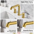 thumbnail image 3 of Grifo de baño KENES LJ-9058A-4 en oro cepillado con rociador extraíble, 3 of 9