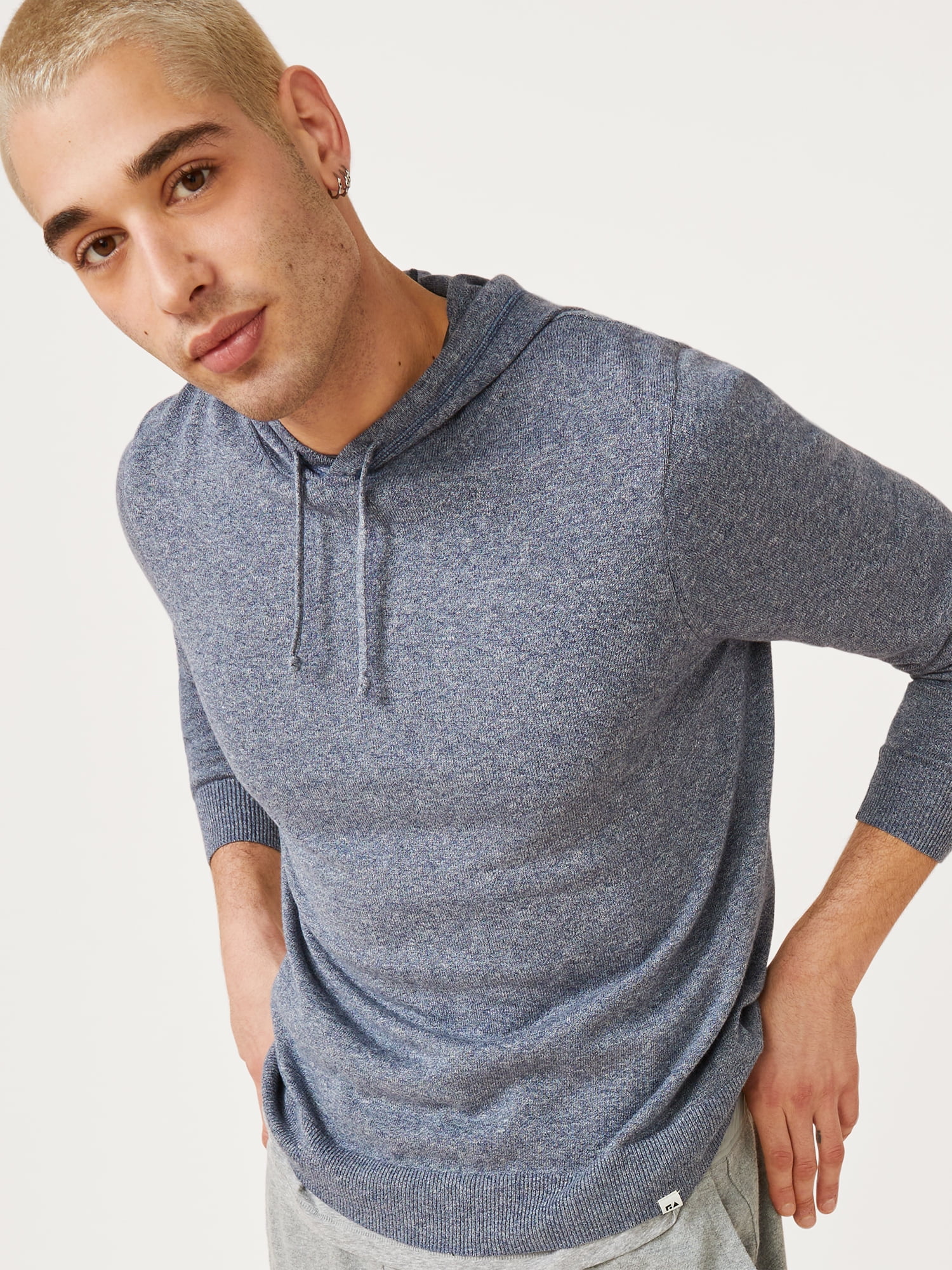 Free Assembly Men's Hooded Sweater - Walmart.com