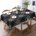 thumbnail image 2 of Rectangle Table Cloth, Douglas Tartan Black Gray Plaid Resistant Washable Tablecloth Decorative Table Cover for Dining, Indoor and Outdoor, 2 of 6