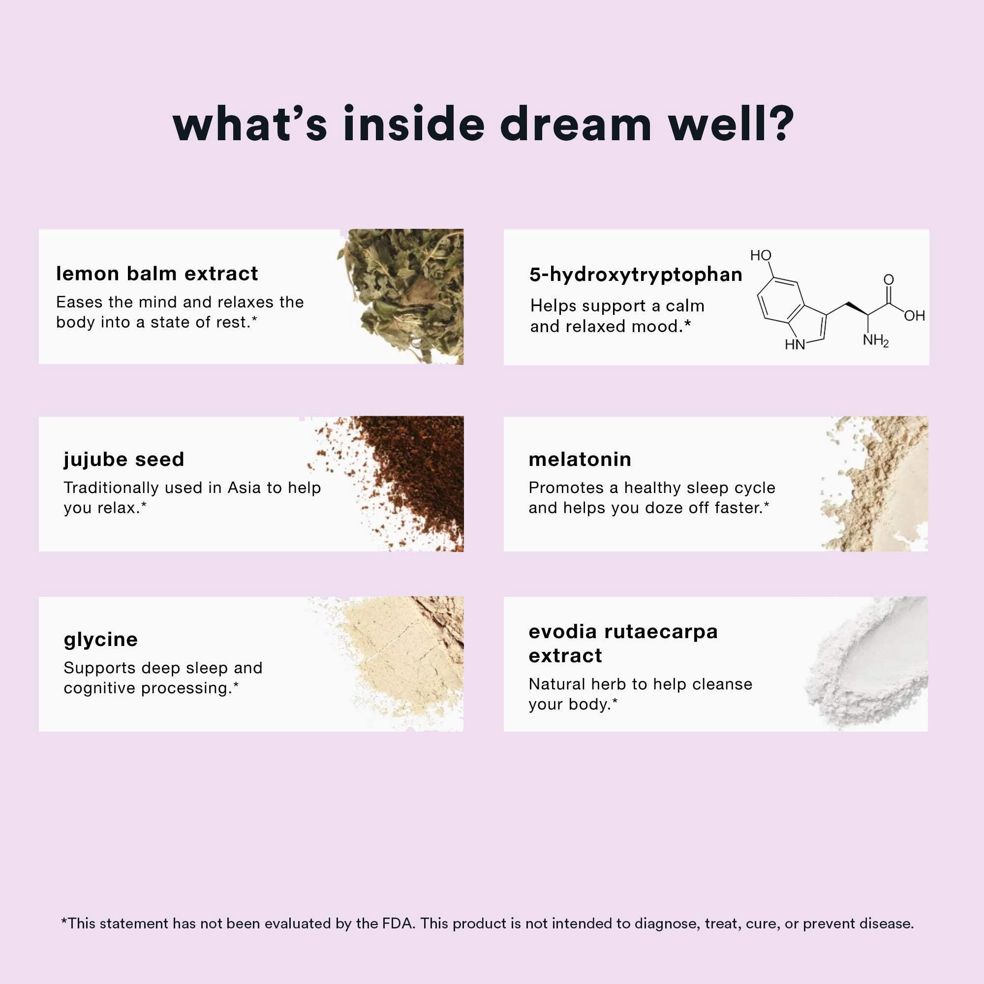 Dream Well, Holistic Sleep Drink Solution, Sleep Aid, Non-Habit Forming with Lemon Balm, Jujube Seed, Melatonin, Glycine - Pack of 24