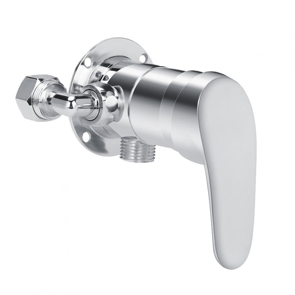 Shower Valve, Shower Angle Valve, G1/2in Water Mixing Valve, Leakproof For Bathroom Toilet