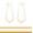 2" inch - 18K Gold Plated, variant on Humble Chic Geometric Chevron Threader Hoop Earrings - 18K Gold Plated - 1.5 inch