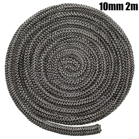 

New Black Flat Stove Rope Self-Adhesive Glass Seal Stove Fire Rope 10mm Wide*2mm