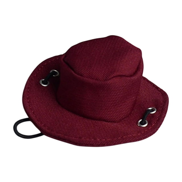 lionlar Chapeau de Cowboy Mini 1/12 Petit Modèle de Capuchon Accessoire pour Figurine Accs Rouge