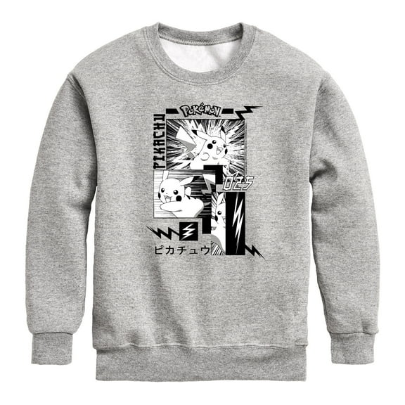 Pokémon - Pikachu Manga - Youth Crewneck Fleece Sweatshirt