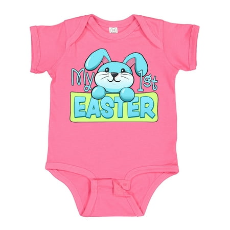 

Inktastic My First Easter Cuddly Blue Bunny Gift Baby Boy or Baby Girl Bodysuit