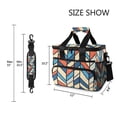 thumbnail image 3 of FORMRS Insulated Cooler Bag 24 Cans Capacity Soft Leakproof Lunch Box with Side Pockets, Blue Geometric, 3 of 7