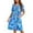 Floral Blue, variant on Ekouaer Womens House Dress Floral Print Nightgown with Pockets Mumu Dress