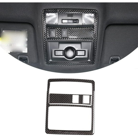TINKI Soft Carbon Fiber 3D Sticker Inner Front Row Roof Reading Light Panel Trim Interior Car Accessories for Tacoma 2015 2016 2017 2018 2019 2020 2021 2022 2023