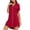 Wine, variant on Pajama Nightgown for Women Short/Long Sleeve Button Down Nightwear Top Boyfriend Sleep Shirts Nightdress Womens Oversized Sleep T Shirts Summer plus Size Night Shirts Ladies Long Sleeve Shirt