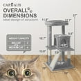 thumbnail image 2 of CAPHAUS Cat Tower for Indoor Cats, Modern Cute 37-Inch Small Cat Tree with Widened Perch for Large Cats Kittens, Multi-Level Cat Activity Tree with Scratching Posts and Ramp, 2-Door Cat Cave Condo, 2 of 8