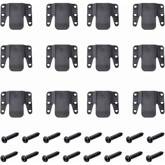 12Pcs Iron Universal Sectional Sofa Brackets with 72Pcs Iron Wood Screws Black Interlocking Settee Connector Bracket Foot and Headboard Replacement Accessory for Wooden Frame Black