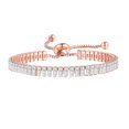 thumbnail image 4 of Oro de 18 quilates Pulsera de moda con circonita cúbica chapada para mujer - Pulseras de oro rosa y blanco Regalo de joyería para niñas, adolescentes, mujeres, esposas, madres, hermanas, 4 of 5