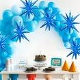 thumbnail image 3 of 20 globos de explosión de estrella azul, globo de explosión de estrella, globo de película de poliéster 3D, globo de explosión de estrella de aluminio de 22 pulgadas, suministros para fiesta de boda, cumpleaños, Navidad (azul) Rojo Verde, 3 of 5