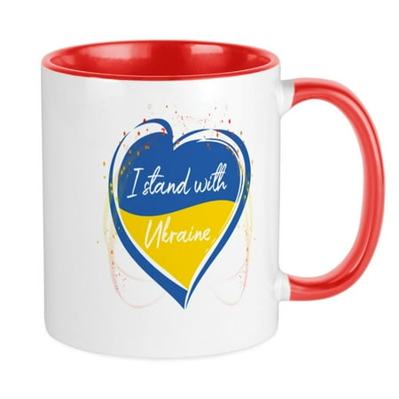 

CafePress - I Stand With Ukraine Mugs - Ceramic Coffee Tea Novelty Mug Cup 11 oz