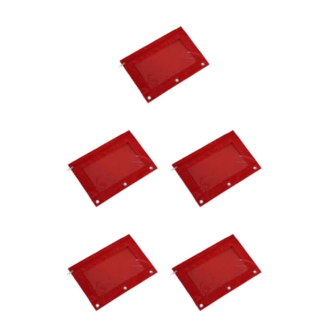 Inteprter Estuche para documentos elegante y portátil para oficina y escuela Artículos fáciles de organizar Estuche con cremallera Rojo Type2 NO2