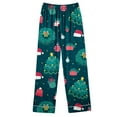 thumbnail image 4 of Hyknon Christmas Pajamas for Women Holiday Party Christmas Printed Two Piece Pajama Sets Loose Fitting Turndown Collar Long Sleeve Shirts and Long Pajama Pants, 4 of 4