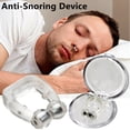 thumbnail image 2 of Dispositivo magnético antironquidos para dejar de roncar, Clip para la nariz, fácil de respirar, mejora la ayuda para dormir, dispositivo de protección para la Apnea, dispositivo nocturno con funda 1/ Dengxun unisex, 2 of 2