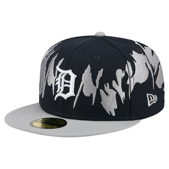 Men's New Era Navy/Gray Detroit Tigers Retro Pattern 59FIFTY Fitted Hat