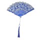 thumbnail image 1 of Ofertas Únicas 1 Pc Abanico de Cerezos con Borla para Mascarada de Tela de Seda Azul, 1 of 5