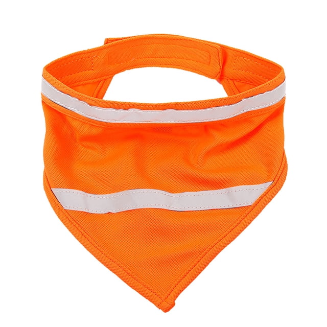 Pañuelo reflectante para mascotas, bandana de poliéster de alta visibilidad para cachorros, ideal para paseos nocturnos.