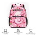 thumbnail image 6 of KUIFORTI Strawberry Axolotl Toddler Backpack for Girls Kids School Bag with Front Pockets Breathable Adjustable Straps for Preschool Kindergarten Back to School Supplies, 6 of 7