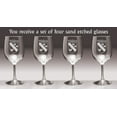 thumbnail image 2 of Waldron Irish Coat of Arms Wine Glasses - Set of 4 (Sand Etched), 2 of 2