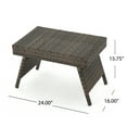 thumbnail image 2 of GDF Studio Thelma Outdoor Wicker Folding Side Table, Mixed Mocha, 2 of 6