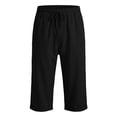 thumbnail image 5 of CHUMUD Men's Cotton Shorts Relaxed Fit Loose Drawstring Elastic Waist Baggy Capris Summer Casual with Pockets Outdoor, 5 of 6