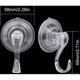 thumbnail image 5 of Paquete de 4 ganchos de ventosa, transparentes, reutilizables, resistentes, ganchos de ventosa para ducha, cocina, baño, toalla, colgador de puerta de guirnalda extraíble, 5 of 5