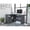 Smoke Grey, variant on L-Shaped Desk with Left Return | Fits Well in Corners, Retractable Tray | Durable Construction
