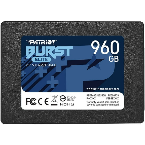 Patriot Memory Burst Elite 960 GB Solid State Drive, 2.5" Internal, SATA (SATA/600)