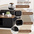 thumbnail image 5 of Pusnapku Lift Top Coffee Table, 31" Square Center Table with Sliding Door and Hidden Storage, Wood Fluted Accent Desk for Living Room, Home Office, 5 of 9